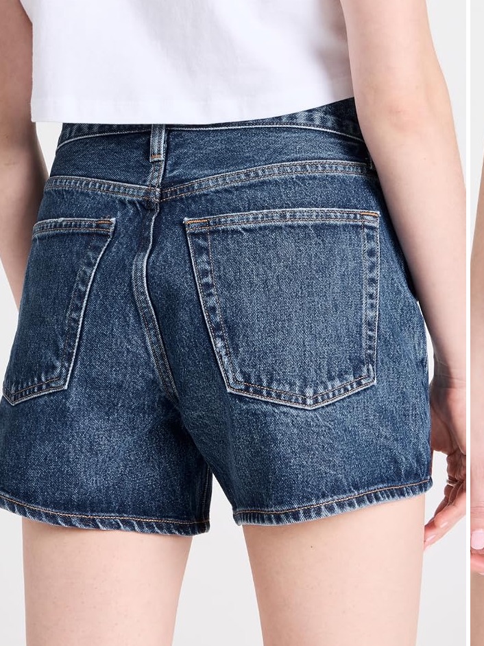 Agolde Dark Blue High-Rise Denim Shorts — image 2 of 5